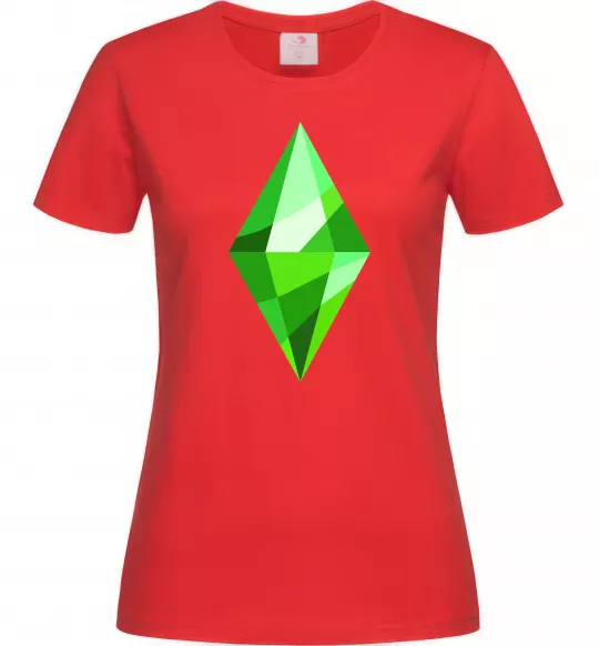 Женская футболка Plumbob Красный фото