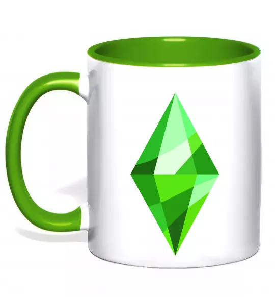 Чашка с цветной ручкой Plumbob Зеленый фото