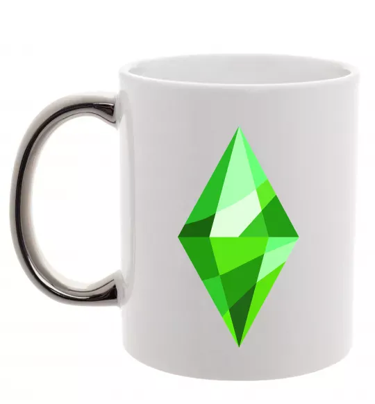 Чашка с цветной ручкой Plumbob Серебро фото