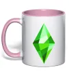Чашка с цветной ручкой Plumbob Нежно розовый фото