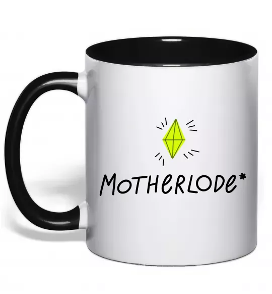 Чашка с цветной ручкой Motherlode Черный фото