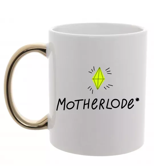 Чашка с цветной ручкой Motherlode Золото фото