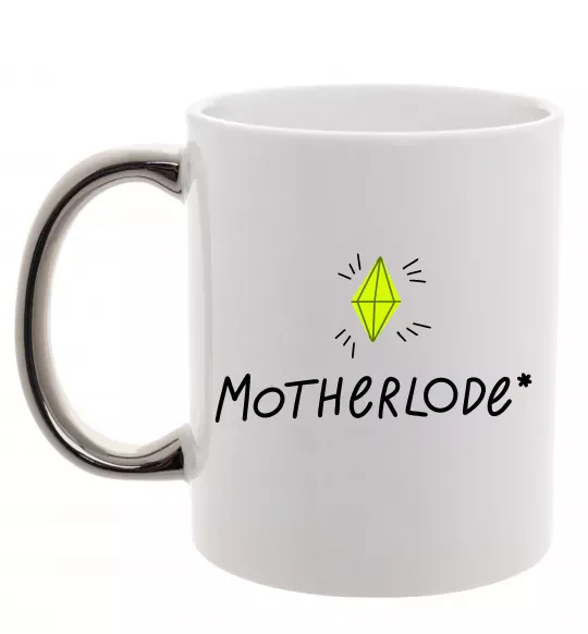 Чашка с цветной ручкой Motherlode Серебро фото