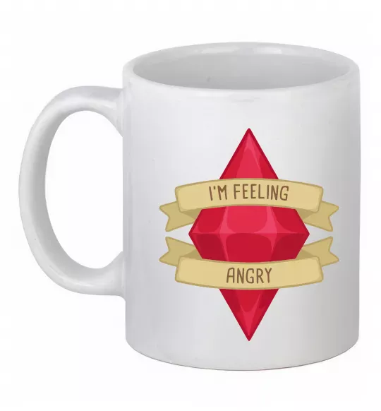 Чашка керамическая Feeling angry Белый фото