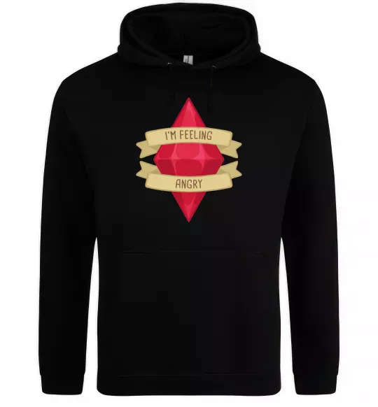 Чоловіча толстовка (худі) Feeling angry Чорний фото