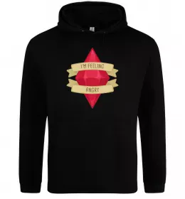 Женская толстовка (худи) Feeling angry Черный фото