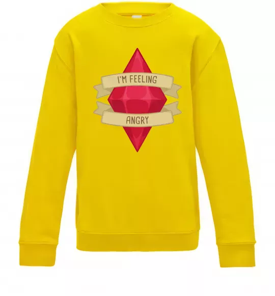 Детский Свитшот Feeling angry Солнечно желтый фото
