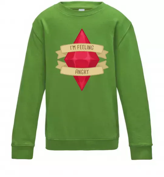 Детский Свитшот Feeling angry Лаймовый фото