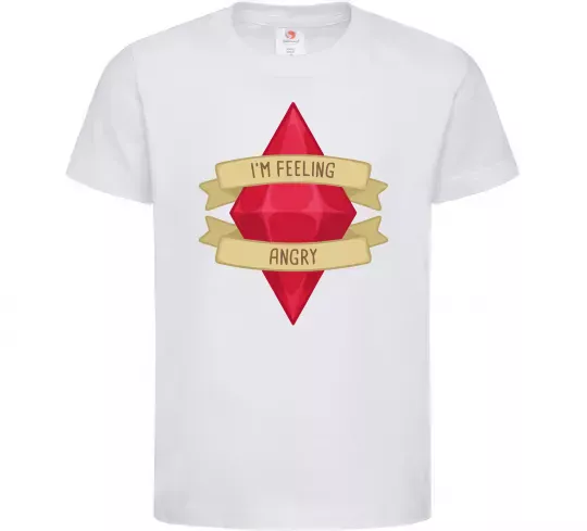 Дитяча футболка Feeling angry Білий фото