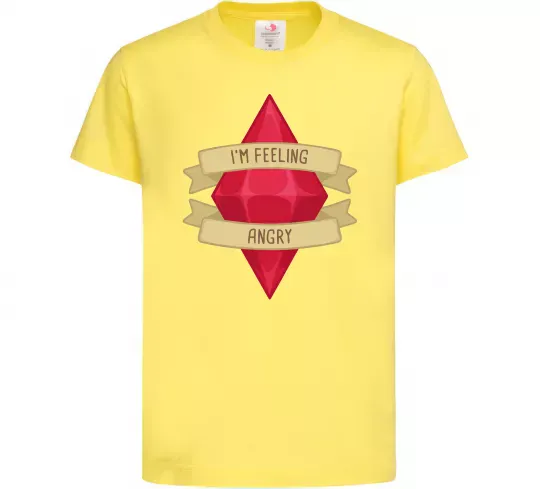 Дитяча футболка Feeling angry Лимонний фото