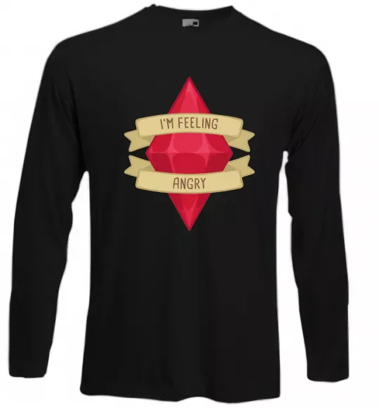 Лонгслів Feeling angry Чорний фото