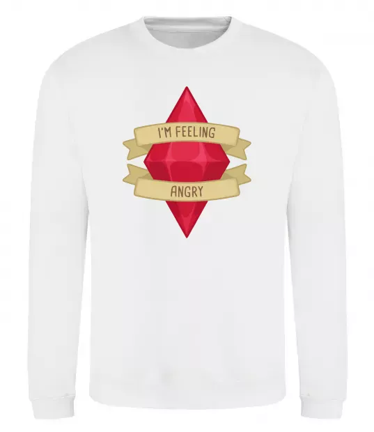 Світшот Feeling angry Білий фото