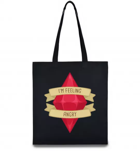 Эко-сумка Feeling angry Черный фото