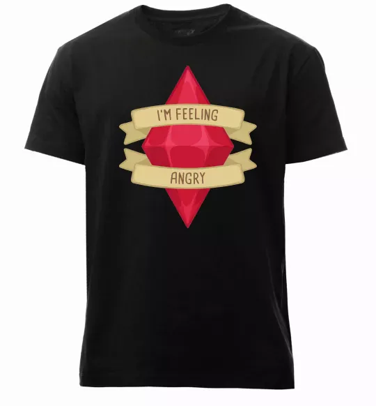 Чоловіча преміум футболка Feeling angry Чорний фото