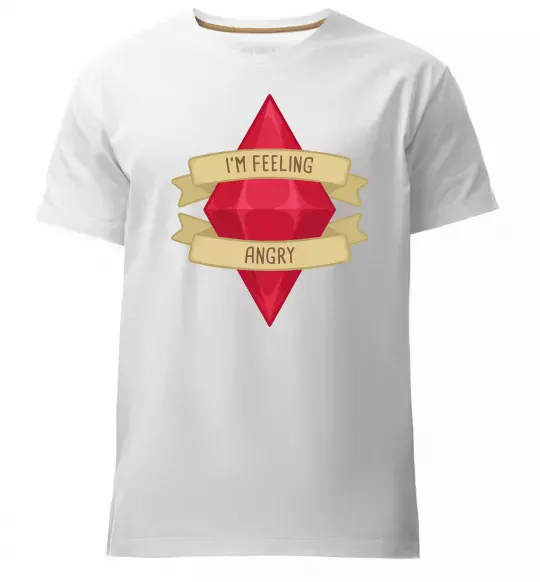 Чоловіча преміум футболка Feeling angry Білий фото