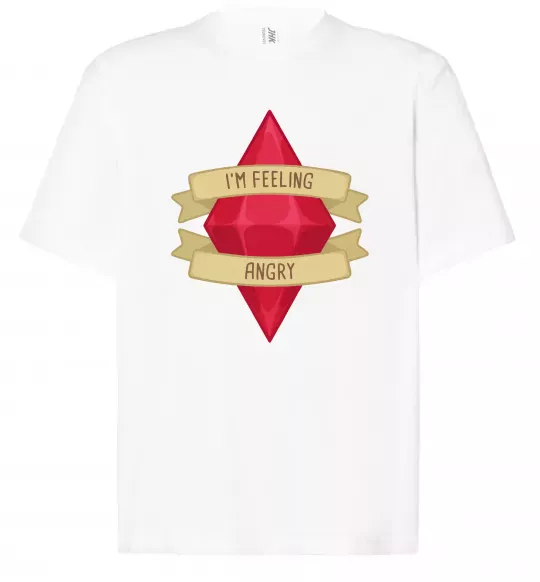 Футболка Оверсайз Feeling angry Белый фото