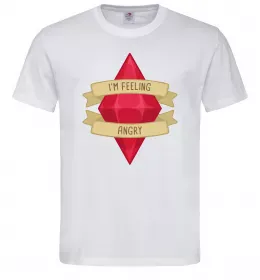 Мужская футболка Feeling angry Белый фото