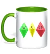 Чашка з кольоровою ручкою The Sims Emotions Лаймовий фото