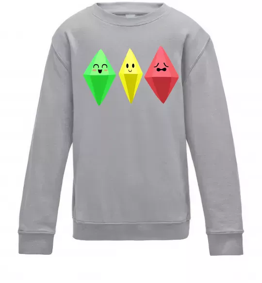 Детский Свитшот The Sims Emotions Серый меланж фото