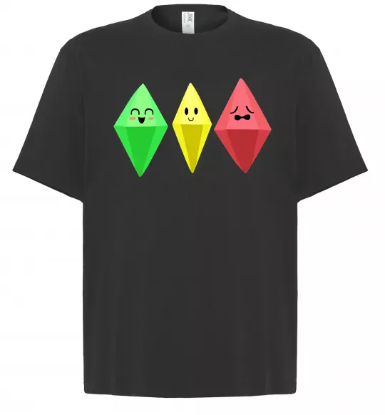 Футболка Оверсайз The Sims Emotions Чорний фото