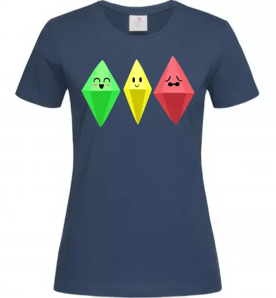 Женская футболка The Sims Emotions Темно-синий фото