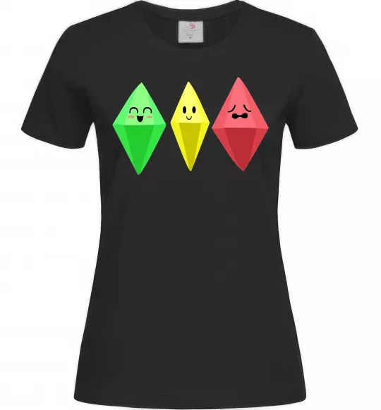 Женская футболка The Sims Emotions Черный фото