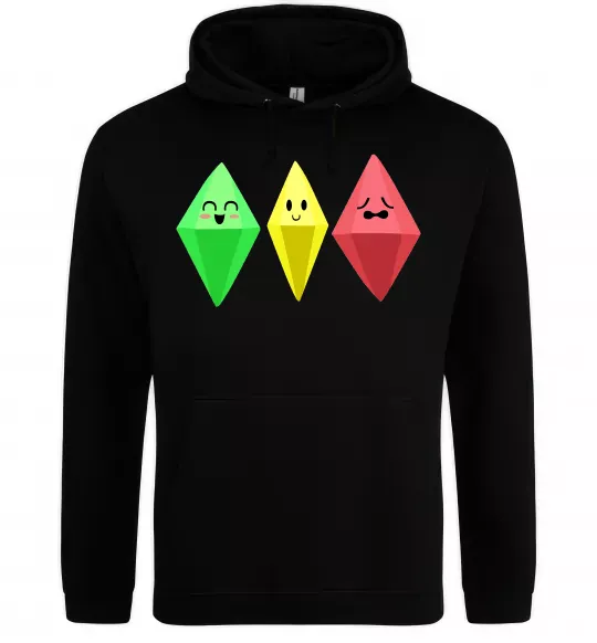 Чоловіча толстовка (худі) The Sims Emotions Чорний фото