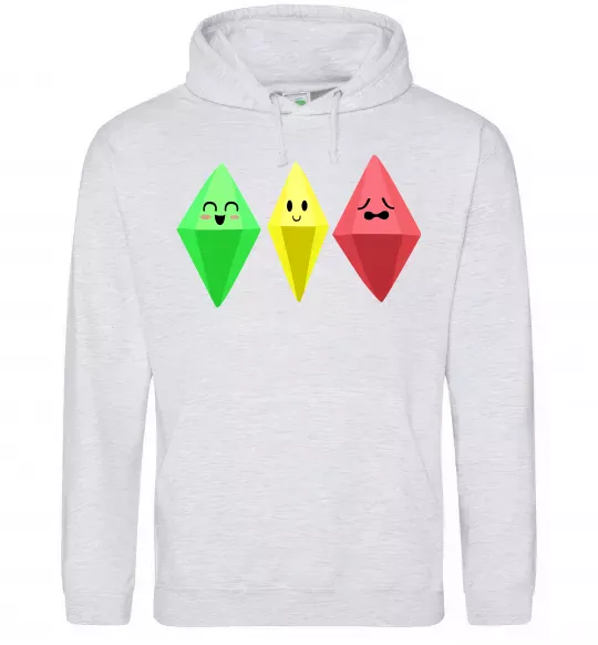 Чоловіча толстовка (худі) The Sims Emotions Сірий меланж фото