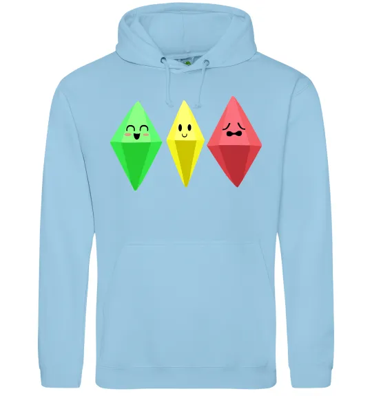 Чоловіча толстовка (худі) The Sims Emotions Блакитний фото