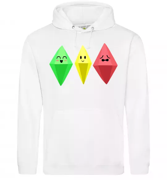 Женская толстовка (худи) The Sims Emotions Белый фото