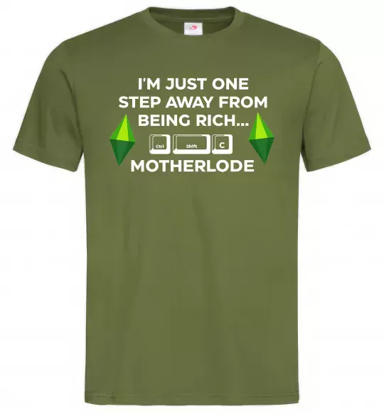 Мужская футболка Ctrl-Shift-C Motherlode Оливковый фото