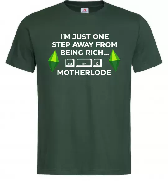 Мужская футболка Ctrl-Shift-C Motherlode Темно-зеленый фото
