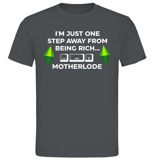 Мужская футболка Ctrl-Shift-C Motherlode Графит фото