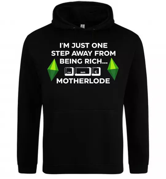 Мужская толстовка (худи) Ctrl-Shift-C Motherlode Черный фото