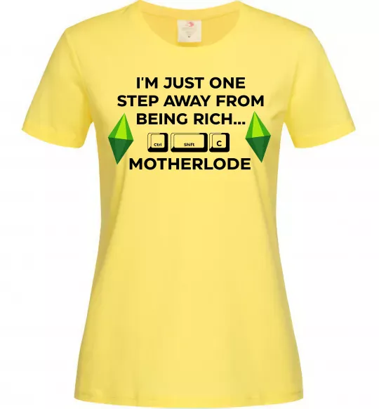 Женская футболка Ctrl-Shift-C Motherlode Лимонный фото