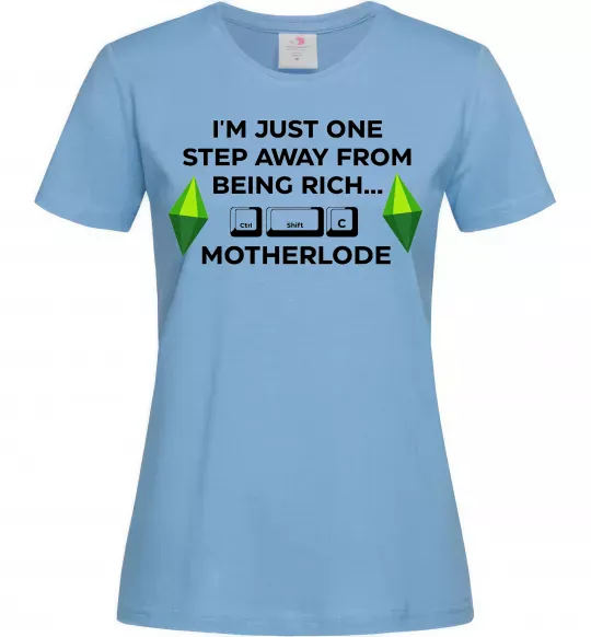 Женская футболка Ctrl-Shift-C Motherlode Голубой фото