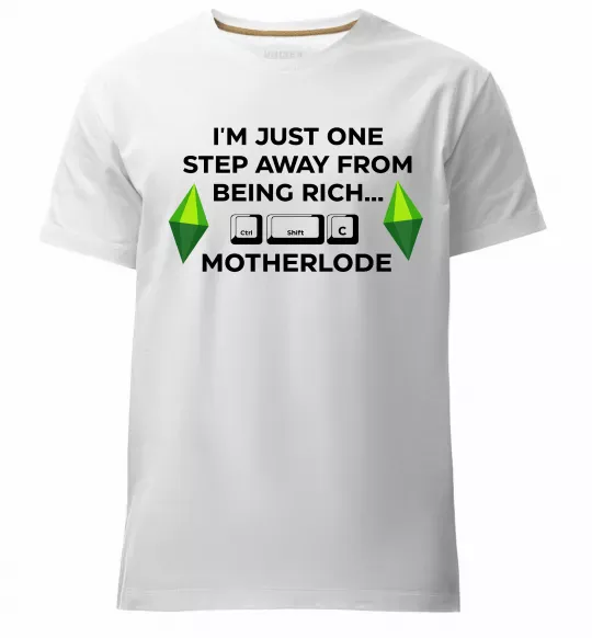Чоловіча преміум футболка Ctrl-Shift-C Motherlode Білий фото