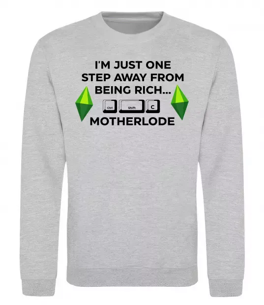 Світшот Ctrl-Shift-C Motherlode Сірий меланж фото