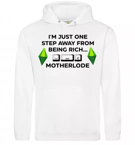 Мужская толстовка (худи) Ctrl-Shift-C Motherlode Белый фото