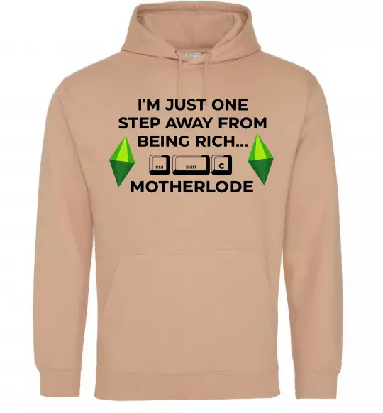 Мужская толстовка (худи) Ctrl-Shift-C Motherlode Песочный фото