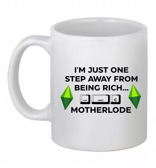 Чашка керамічна Ctrl-Shift-C Motherlode Білий фото