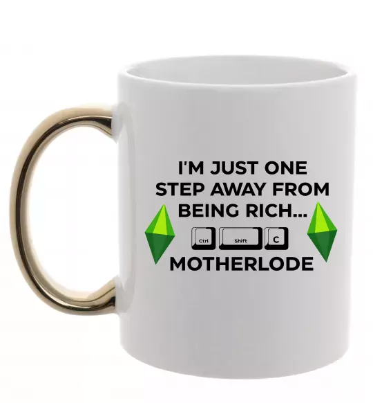 Чашка с цветной ручкой Ctrl-Shift-C Motherlode Золото фото