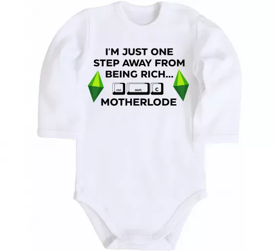 Детский боди Ctrl-Shift-C Motherlode Белый фото