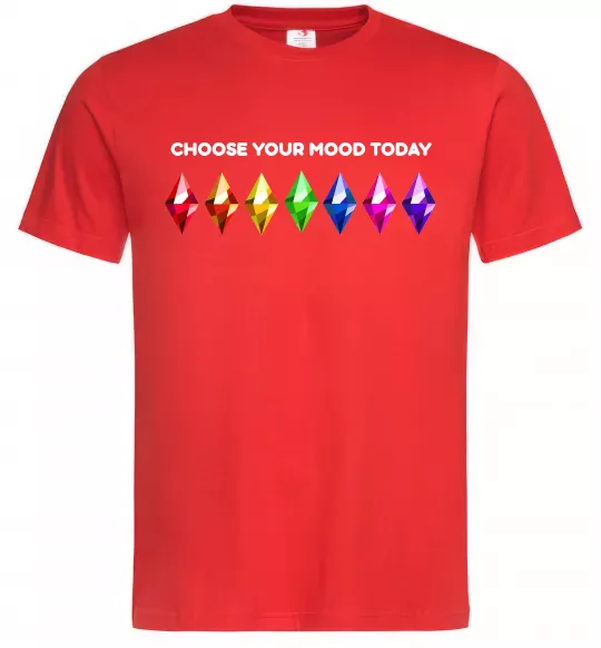 Мужская футболка Choose your mood Красный фото