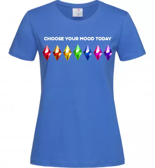 Женская футболка Choose your mood Ярко-синий фото