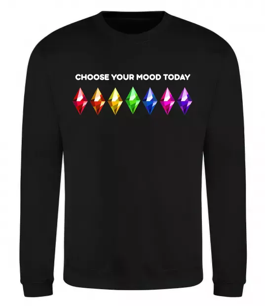 Свитшот Choose your mood Черный фото