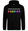 Женская толстовка (худи) Choose your mood Черный фото