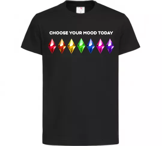 Детская футболка Choose your mood Черный фото