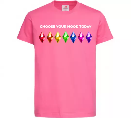 Детская футболка Choose your mood Ярко-розовый фото