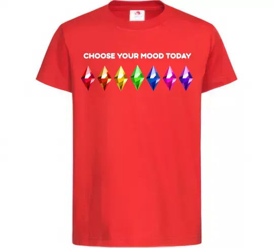 Детская футболка Choose your mood Красный фото